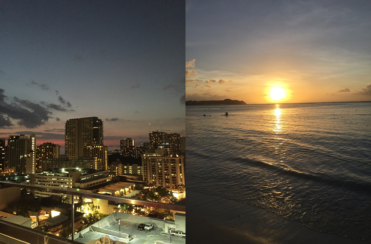 夕日もハワイ旅行の思い出のひとつに